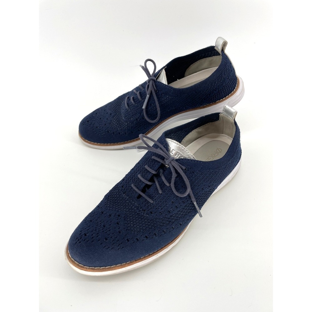 Cole‎ Haan OriginalGrand Knit Wingtip Oxford Shoes Womens 8B Blue Silver